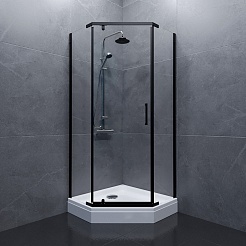 Triton Душевой уголок Дека-Блэк 100/100 Щ0000062933 – фотография-2