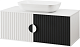 Brevita Тумба с раковиной Richard 105 подвесная белая матовая/черная матовая – фотография-12