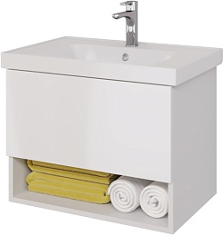 Dreja Тумба под раковину Perfecto 70 подвесная белая – фотография-6