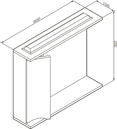 Am.Pm Мебель для ванной Like 80 L, подвесная, белый глянец	 – фотография-5
