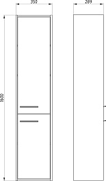 ASB-Mebel Шкаф пенал Монца 35 подвесной дуб золотой – фотография-5