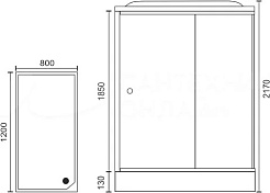 Royal Bath Душевая кабина 120/80 HP RB 8120HP6-WT-R с низким поддоном – фотография-5