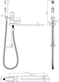 Rossinka Смеситель с душевой лейкой Silvermix X25-56 – фотография-2