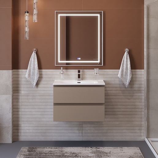 BelBagno Тумба с раковиной Kraft 70 подвесная Бежевый матовый – картинка-11