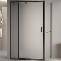 RGW Душевой уголок Passage PA-078-1B (PA-008B + Z-060-2B) 90x100 профиль черный стекло прозрачное – фотография-1