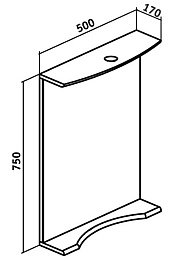 Runo Мебель для ванной Бриз 55 Ксения – фотография-5