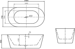 BelBagno Акриловая ванна BB306-1485 149x79 – фотография-5