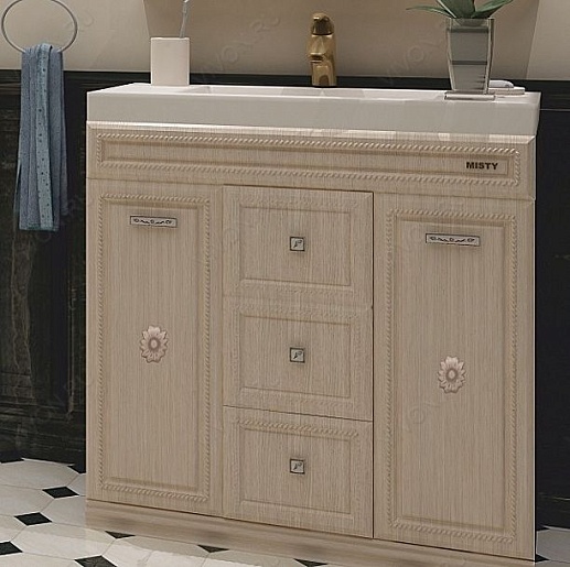 Misty Тумба с раковиной Roma 90 ясень патина – фотография-2