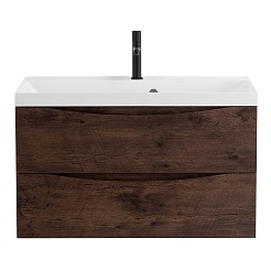 BelBagno Тумба с раковиной Marino 80 подвесная Rovere Moro – фотография-2