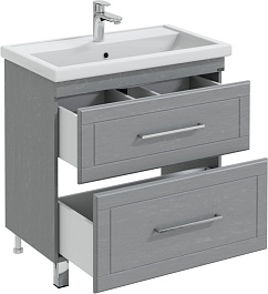 СанТа Мебель для ванной Венера 80 дуб серый – фотография-4