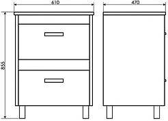 Comforty Мебель для ванной Тулуза 60 белая/сосна лоредо – фотография-17