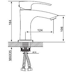 Gappo Смеситель для раковины G07 G1007 хром – фотография-3