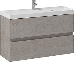 Водолей Мебель для ванной Best 100 подвесная белый камень – фотография-2