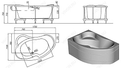 Kolpa San Акриловая ванна Lulu 170x110 R Basis – фотография-3