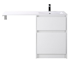 BelBagno Тумба с раковиной Kraft LVD 58 напольная Bianco Opaco под стиральную машину правосторонняя – фотография-1