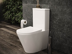 Ceramicanova Унитаз напольный пристенный с бачком HighLight Rimless CN1802 белый – фотография-9