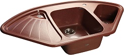 Granfest Мойка кухонная Corner GF-C1040E Красный марс угловая – фотография-1