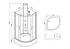 Taliente Душевая кабина 90/90 TA-99CB – фотография-3