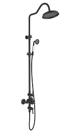 Aquatek Душевая система Классик AQ2563MB с термостатом, матовая черная – фотография-1