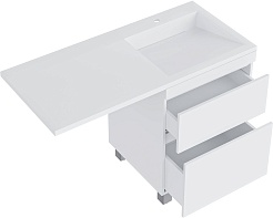 Vivon Тумба под раковину над стиральной машиной Harper 120 напольная белый глянец – фотография-6