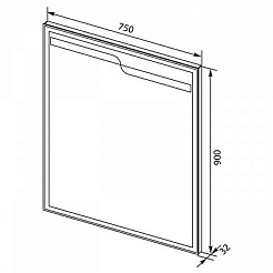 Aquanet Зеркало Модена 75 LED – фотография-7