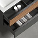 Sancos Тумба с раковиной Delta 120-2 дуб красный/графит раковина Grace 121 CN7016 для двоих – картинка-18