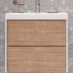 Velvex Тумба под раковину Gesso 70 дуб сонома/белая – фотография-1