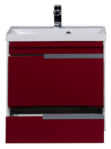 Aquanet Тумба с раковиной "Тиволи 70" бордо – картинка-5