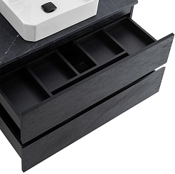 Cezares Тумба под раковину Molveno-46 80 подвесная nero – фотография-4