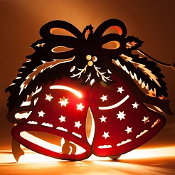 Feron Деревянная световая фигура Колокольчики красные LT069 – фотография-2