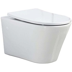 BelBagno Унитаз подвесной FLAY-R BB506CH безободковый – фотография-1