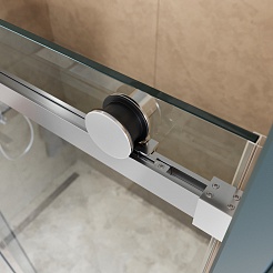 BelBagno Душевая дверь в нишу Soft Close-2 SOFT_CLOSE-2-BF-1-100-C-Cr 100x200 профиль хром стекло прозрачное – фотография-6