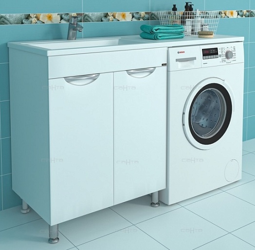 СанТа Тумба с раковиной Лидер 68 L напольная – фото-1