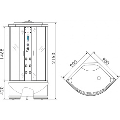 Erlit Душевая кабина ER 4509TP-C3-RUS – фотография-2