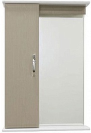 Водолей Зеркальный шкаф Тунис 55 L дуб, свет – фотография-1