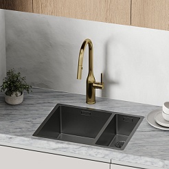 Sancos Смеситель для кухни Grand SC4002BG брашированное золото PVD покрытие – фотография-4