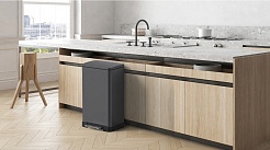 WeltWasser Ведро для мусора WW Lassy TG 12L серое матовое – фотография-2