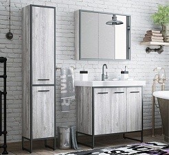 Corozo Тумба с раковиной Айрон 90, черный/антик – фотография-3