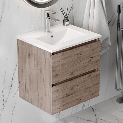 Teymi Тумба под раковину Laina 50 подвесная дуб темный – фотография-5