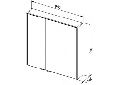 Aquanet Комплект мебели Августа 90 дуб сонома – фотография-9