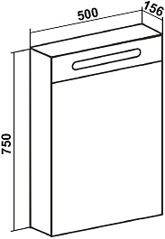 Runo Зеркальный шкаф Парма 50 R – фотография-4