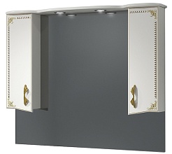 Какса-а Мебель для ванной Классик-Д 120 белый/золото, подсветка – фотография-4