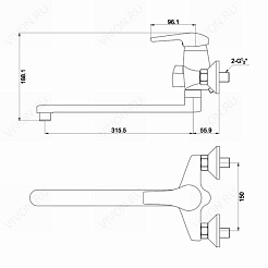 Timo Смеситель Classic 0045Y-CR – фотография-2