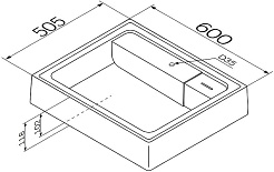 Am.Pm Мебельная раковина над стиральной машиной X-Joy 60 белая – фотография-7