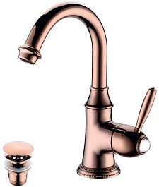 Lemark Смеситель Spark LM6707RG для раковины, розовое золото – фотография-1