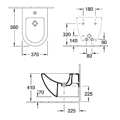 Villeroy & Boch Биде подвесное Subway 7400 00R1 alpin, Сeramicplus – фотография-2