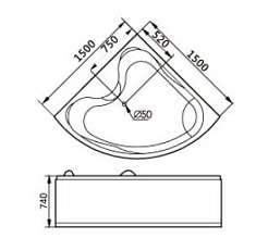 Gemy Акриловая ванна G9041 B – фотография-3
