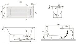 Villeroy & Boch Акриловая ванна "Omnia Architectura UBA170ARA2V-01" 170 – фотография-2