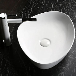 Ceruttispa Раковина накладная 50 CR0021C белая – фотография-2