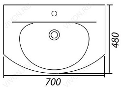 Onika Тумба с раковиной Кристалл 70.18 – фотография-5